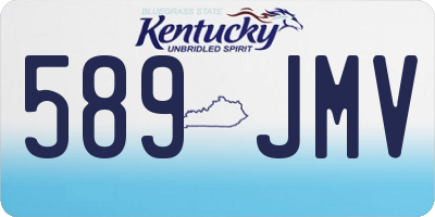 KY license plate 589JMV