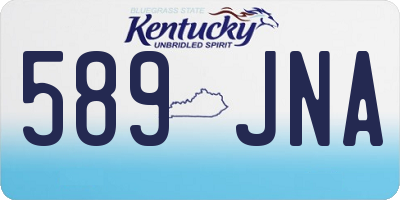 KY license plate 589JNA