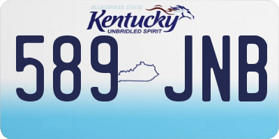 KY license plate 589JNB