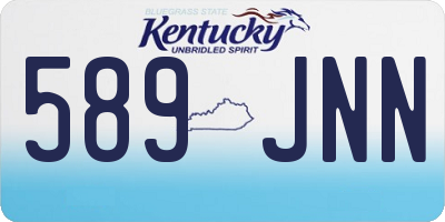 KY license plate 589JNN