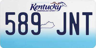 KY license plate 589JNT