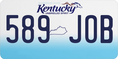 KY license plate 589JOB