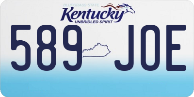 KY license plate 589JOE