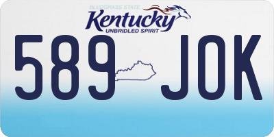 KY license plate 589JOK
