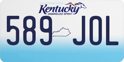 KY license plate 589JOL