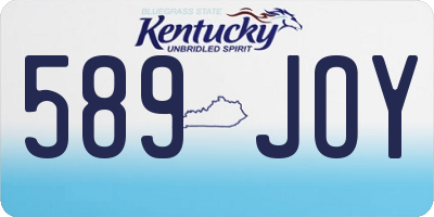 KY license plate 589JOY