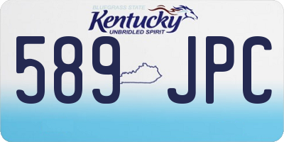 KY license plate 589JPC