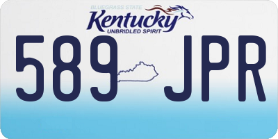 KY license plate 589JPR