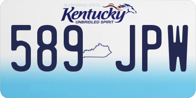 KY license plate 589JPW