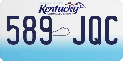 KY license plate 589JQC