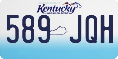 KY license plate 589JQH