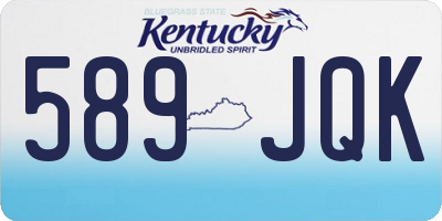 KY license plate 589JQK