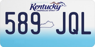 KY license plate 589JQL