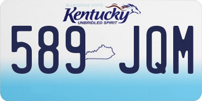 KY license plate 589JQM