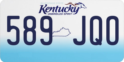 KY license plate 589JQO