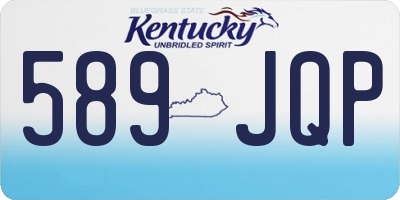 KY license plate 589JQP