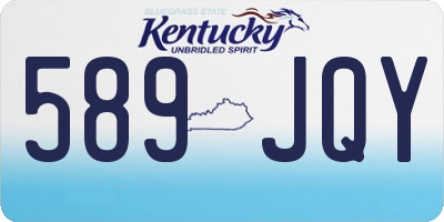 KY license plate 589JQY
