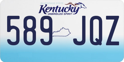 KY license plate 589JQZ