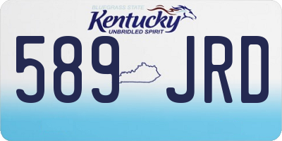 KY license plate 589JRD