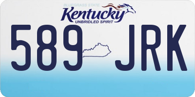 KY license plate 589JRK