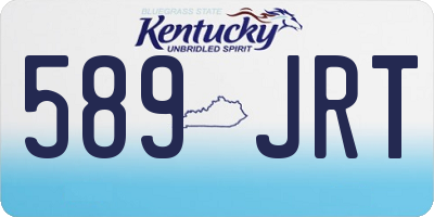 KY license plate 589JRT