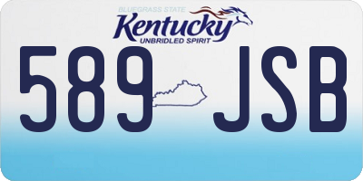 KY license plate 589JSB