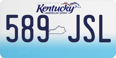 KY license plate 589JSL