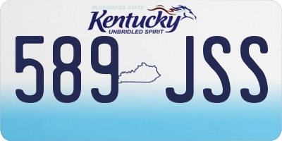 KY license plate 589JSS