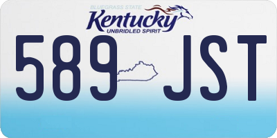 KY license plate 589JST