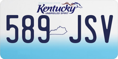 KY license plate 589JSV