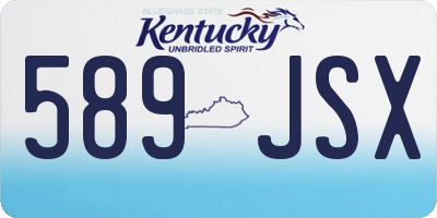 KY license plate 589JSX