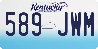 KY license plate 589JWM