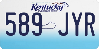 KY license plate 589JYR