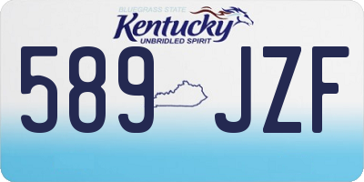 KY license plate 589JZF