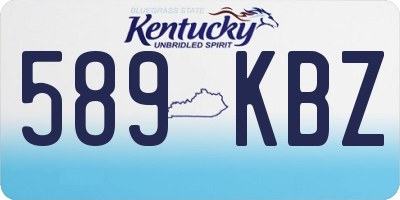 KY license plate 589KBZ