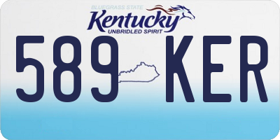 KY license plate 589KER