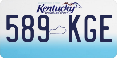 KY license plate 589KGE