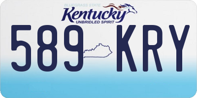 KY license plate 589KRY