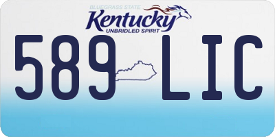 KY license plate 589LIC