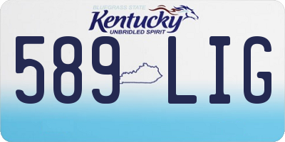 KY license plate 589LIG