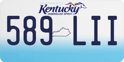 KY license plate 589LII