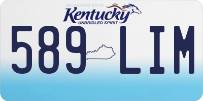 KY license plate 589LIM