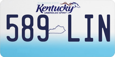 KY license plate 589LIN