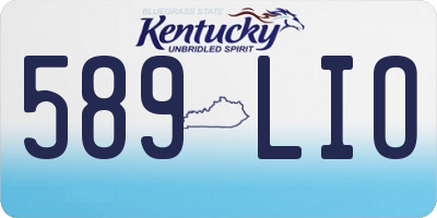 KY license plate 589LIO