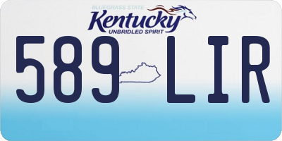 KY license plate 589LIR