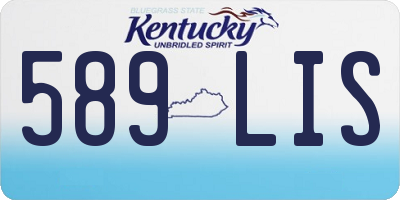 KY license plate 589LIS