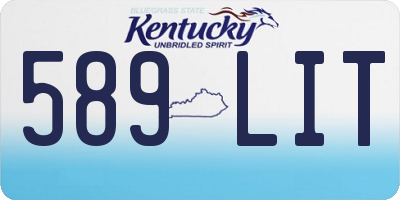 KY license plate 589LIT