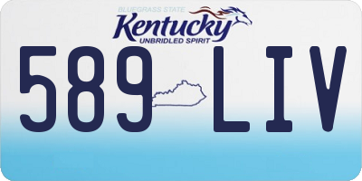 KY license plate 589LIV