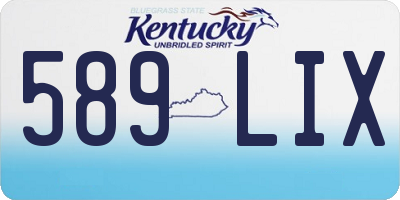 KY license plate 589LIX