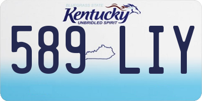 KY license plate 589LIY